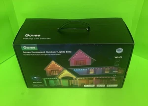 Govee 100ft RGBICW Permanent Outdoor Lights Elite, Black Cord (Factory Sealed) - Picture 1 of 3