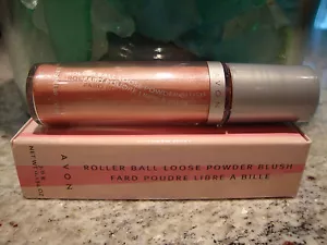 AVON Roller Ball Loose Powder Blush Lot of (2) PEACHY New in Boxes - Picture 1 of 1