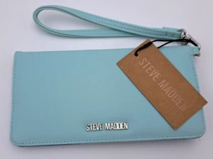Steve Madden Cartera con Solapa Muñequera Organizador de Tarjetas de Crédito BDAISYY AQUA Nuevo Con Etiquetas - Imagen 1 de 8