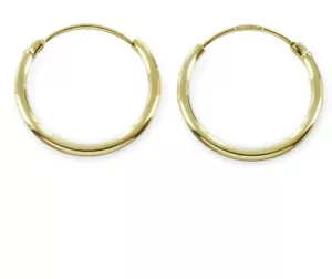 Goldcreolen Ohrschmuck - Creolen 15,0 mm - Gelbgold 585 - Bild 1 von 3
