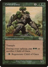 Child of Gaea Urza's Saga HEAVILY PLD Green Rare MAGIC GATHERING CARD ABUGames