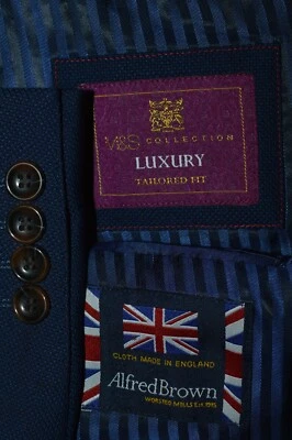 Новый нам 38 марок и SPENCER роскошь Alfred коричневый мужской синий шерсти костюм Куртка Пальто - Изображение 1 из 4