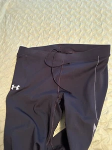 Men's UA Running Graphic Tights - Compression Size XL 1374703 Black Zip @ Ankles - Picture 1 of 5