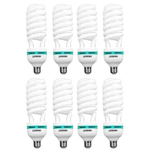 Photography Light Bulb 135W 5500K E27 220V Photo Studio Daylight Lamp x8 UK - Picture 1 of 8