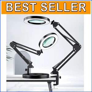 Adjustable 10X Magnifying Lamp - Eye-Caring LED Light for Hobbies & Crafts - Picture 1 of 10