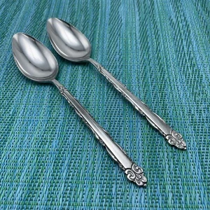 2 Vtg EKCO Eterna Stainless MARY ELLEN Flatware - TEASPOONS - Japan - Picture 1 of 7