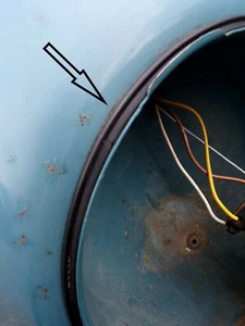 VW Beetle Splitscreen Pre 67 Headlamp Headlight Rim to Body Wing Seal 111941191 - Picture 1 of 2