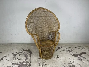 Poltrona Emanuelle Pavone Vimini Rattan anni 60’ vintage design - Picture 1 of 15