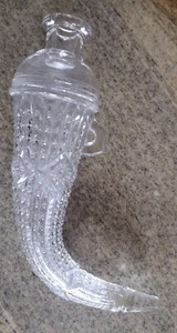 Antique Glass Wiskey Flask Horn Of Plenty Foust Distillery Glen Rock PA - Picture 1 of 4