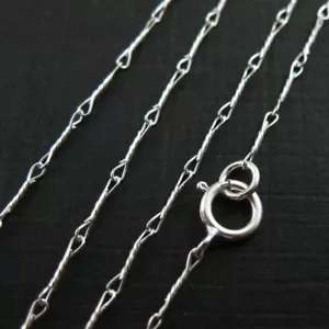Sterlingsilber Halskette - ausgefallene verdrehte Silberkette Halskette - alle Größen (16""-36") - Bild 1 von 3