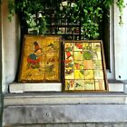 Antique  German Lithograph 20 blocks Puzzle WOOD Complete with pics & box