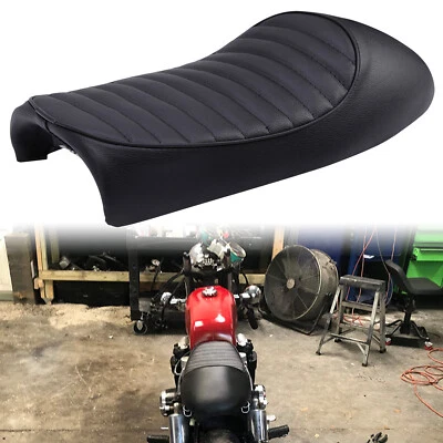 Black Motorcycle Hump Cafe Racer Saddle Seat For Honda CB650 CB350 CB400 CB500 - Image 1 of 4