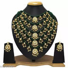 Indian Bollywood Style Wedding /party Wear Gold Plated Fashionable Jewellery Set