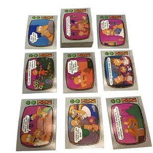 THE SIMPSONS 1990 Topps Trading Card Lot of 45 Different “Starter Set”