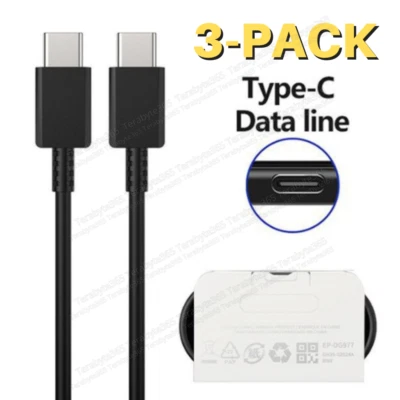 Paquete de 3 cables USB-C a USB-C de 3 pies cargador rápido tipo C cable PD para iPhone 15 Samsung Foto 1 de 4