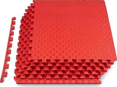 ProsourceFit Exercise Puzzle Mat ½-in, Checkered EVA Foam Floor Tiles Texture, - Image 1 of 4