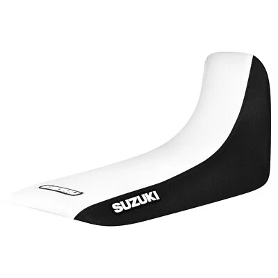 Cubierta de asiento con pinza para Suzuki DR 650 S 1992-1995 logotipo estándar negro/blanco #444 Foto 1 de 4
