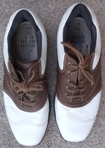 Nike 314896-121 Mens Brown Saddle and White Leather Golf Shoes Size 11.5 - Picture 1 of 10