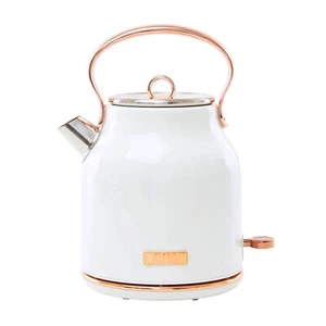 Haden Heritage 1.7L Stainless Steel Retro Electric Kettle,Ivory/Copper(Open Box) - Picture 1 of 12