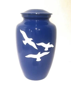 Grande urne de crémation adulte en aluminium "Soaring Home" pour présentation ou enterrement - Photo 1 sur 2