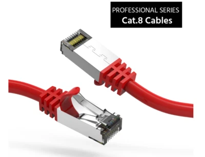 Cat.8 S/FTP (SSTP) Cat8 Ethernet Network Cable 1ft, 2ft, 3ft, 5ft, 7ft 10ft lot  - Image 1 of 4