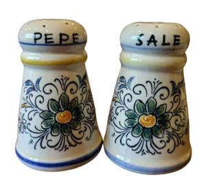 Vtg Hall USA Pottery Raffaellesco Salt Pepper Shakers 2586 2587 Pepe Sale - Picture 1 of 14