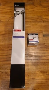 Delta Greenwich 24in Towel Bar + Robe Hook Brushed Nickel 138271 138277 - Picture 1 of 2
