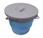 5 Litre COLLAPSIBLE FOLDING BUCKET with LID caravan camping motorhome boat
