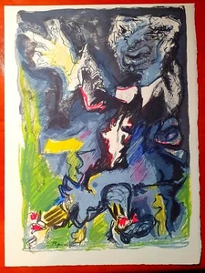 *PIGNON *LITHO*ORIGINALE*SIGNÉE*1966*LE CHARLATAN*ART*LA FONTAINE*MUSEE*RARE* - Foto 1 di 8