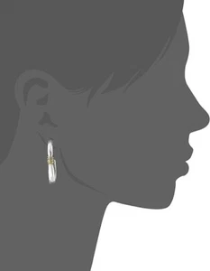 Robert Lee Morris Soho Wire Wrap Oval Hoop Earrings - Picture 1 of 3
