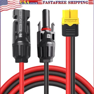 XT60 Adapter to Solar Male Female Connector Extension Charge Cable 3M Wire 12AWG - Picture 1 of 5
