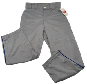 Wilson Youth Boys Piped Baseball Pants Gray / Blue Stripe Size Medium NWT - Picture 1 of 7