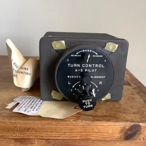 Vintage A-5 Pilot Turn Control pilota automatico US Military Airplane Componente - Foto 1 di 9