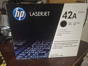 Cartuccia di stampa toner nero HP LaserJet 42A nuova/sigillata originale alta resa Q5942A - Foto 1 di 1