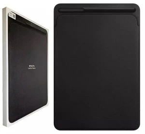 GENUINE APPLE IPAD 7TH 8TH 9TH GEN / PRO 10.5” / AIR 3 LEATHER SLEEVE CASE BLACK - Picture 1 of 4