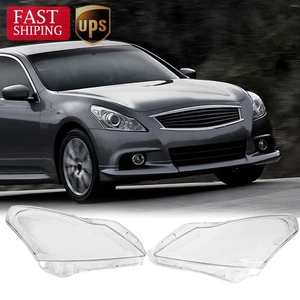 For 2010 2011-2013 Infiniti G37 G35 G25 Q40 Sedan Headlight Headlamp Lens Cover - Picture 1 of 15