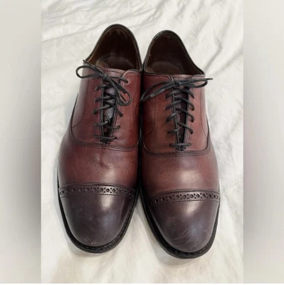 Allen Edmonds Fifth Avenue Puntera Gorra Oxford Zapatos de Vestir Marrón Para Hombres 10 3E Foto 1 de 4