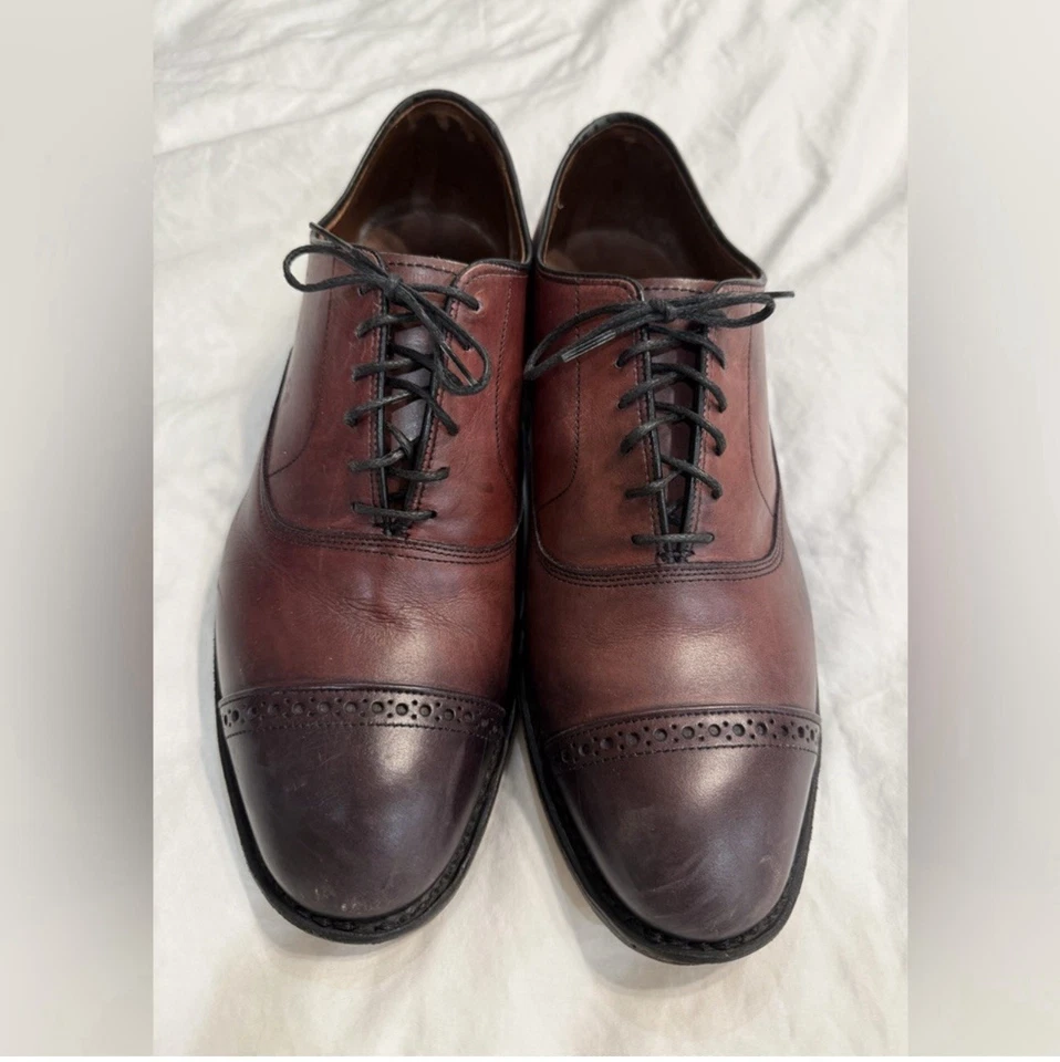 Allen Edmonds Fifth Avenue Puntera Gorra Oxford Zapatos de Vestir Marrón Para Hombres 10 3E Foto 1 de 4