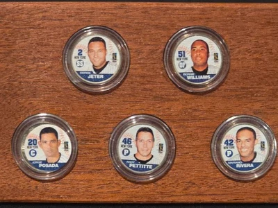 Yankees Core conjunto de cinco cores Jeter Rivera Posada Pettitte Williams com certificado de autenticidade - Imagem 1 de 4