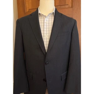 Blazer lana Ted Baker London uomo 40R grigio scuro due bottoni giacca cappotto sportivo - Foto 1 di 15