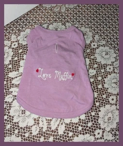 NWT Doggie Design Hard to Find Lilac Purple "Love Muffin" T-Shirt L - Picture 1 of 2