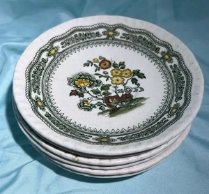 6 Mason's “Manchu” Green / Multicolor Bread & Butter Plates / English China - Picture 1 of 10