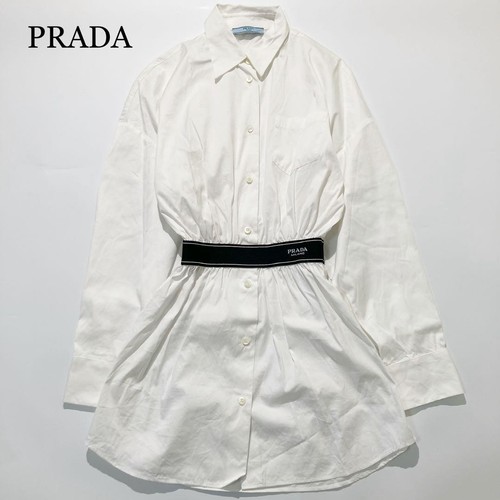 Prada Camicia Vestito Corto Avorio 38
