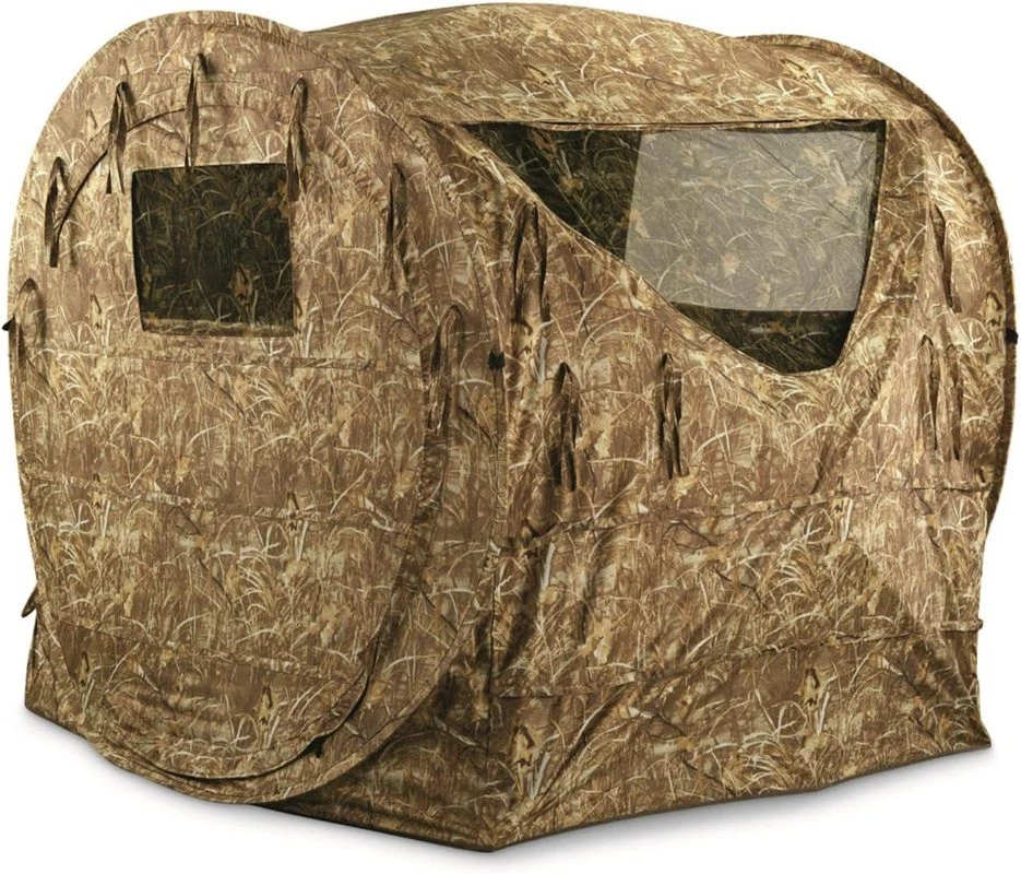 Paca de heno de acero con resorte persiana para tierra de caza 1-2 personas tienda equipo de caza Foto 1 de 4