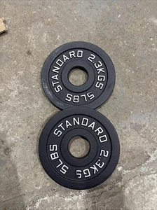 2 X 5LB OLYMPIC WEIGHTS ROGUE FITNESS STANDARD CHANGE PLATES 10LBS TOTAL - Picture 1 of 4