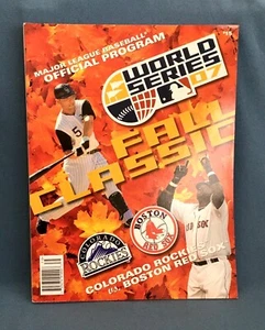 2007 MLB OFFIZIELLES WORLD SERIES PROGRAMM BOSTON RED SOX vs. COLORADO ROCKIES - Bild 1 von 3