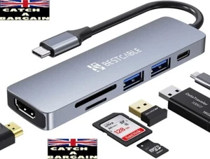 MEJOR CABLE (6 en 1) Hub USB C Adaptador Multipuerto con Salida HDMI 4K (DK20) - Imagen 1 de 9