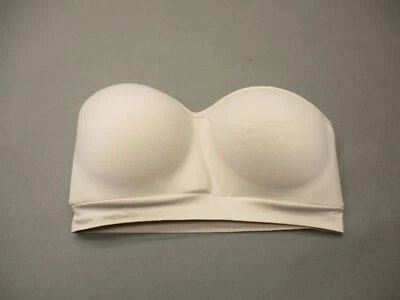 Auden Size XL Womens Tan Wireless Lined Push-Up Seamless Bandeau Bra 2F - Image 1 of 4