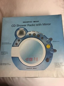 RARE! 2006 Sharper Image CD Shower Radio With Mirror & Clock # GT909 NIB Sealed - Picture 1 of 1