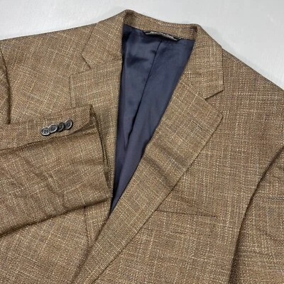 Casaco esportivo Jack Victor 41 longo Gibson cabeça de unha bambu marrom blazer exclusivo - Imagem 1 de 4